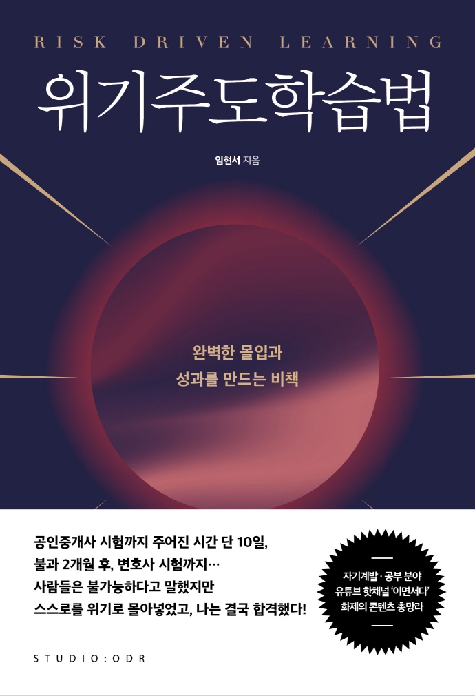 위기주도학습법 = Risk driven learning : 완벽한 몰입과 성과를 만드는 비책