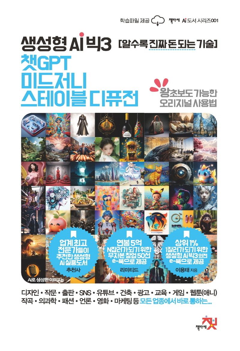 (생성형 Ai 빅3) 챗GPT, 미드저니, 스테이블 디퓨전 : 알수록 진짜 돈 되는 기술