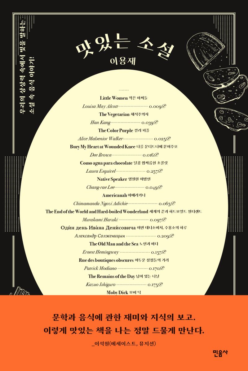 맛있는 소설 : 우리의 상상력 속에서 빛을 발하는 소설 속 음식 이야기!