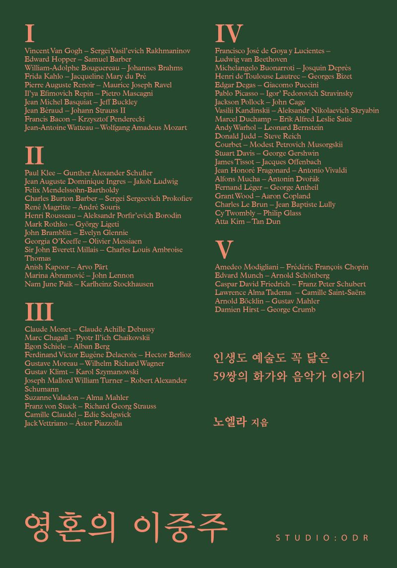 영혼의 이중주 : 59 pairs of artists