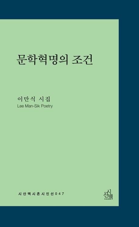 문학혁명의 조건 : 이만식 시집