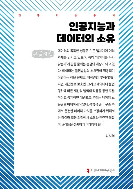 인공지능과 데이터의 소유 : 큰글자책