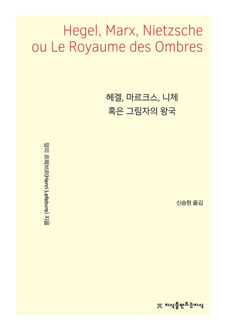 헤겔, 마르크스, 니체 혹은 그림자의 왕국