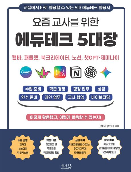 (요즘 교사를 위한) 에듀테크 5대장 : 캔바, 패들렛, 북크리에이터, 노션, 챗GPT·제미나이