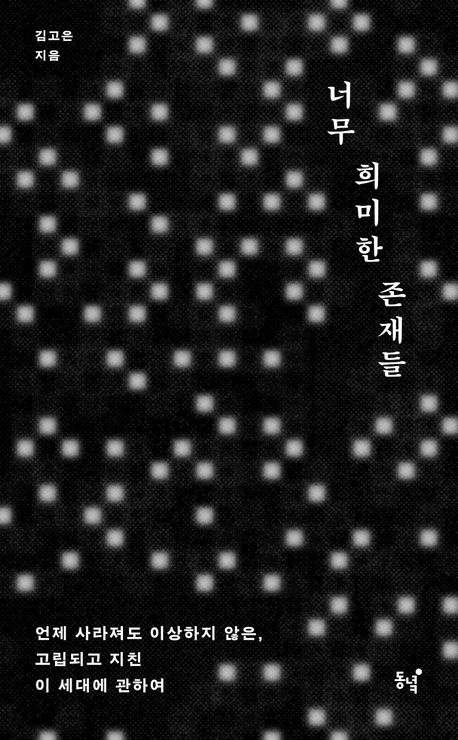 너무 희미한 존재들 : 언제 사라져도 이상하지 않은, 고립되고 지친 이 세대에 관하여